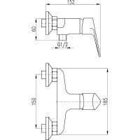 Смеситель для душа Rav Slezak Victoria Хром арт-VI281.5 — фото 2, Смеситель для душа
