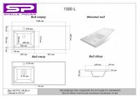 Раковина Stella Polar Мадлен 130 L SP-00000477 с местом под стиральную машину Белая — фото 5, Раковины