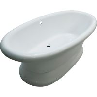 Ванна из литьевого мрамора Marmo Bagno Аззуро 180x90 MB-A180-90 без гидромассажа — фото 1, Ванны