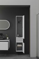 Шкаф пенал Allen Brau Infinity 35 R 1.21009.WM подвесной Белый матовый — фото 21, Пеналы для ванной комнаты