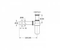 Сифон Grohe 28920000 Хром — фото 3, Прочие комплектующие для слива и канализации