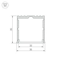 Профиль алюминиевый Arlight 036136 накладной Серебристый — фото 3, Профили для светодиодных лент