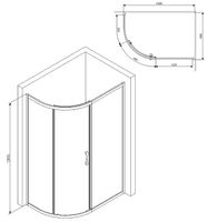 Душевой уголок AM.PM Like Solo Slide 120х80 W83G-302U120CT профиль Хром глянцевый стекло прозрачное — фото 14, Асимметричные душевые уголки