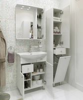 Товар: Зеркало со шкафом DIWO Кострома 75 R KOS.Z.75/P/W с подсветкой Белое - фото 5 Зеркало со шкафом DIWO Кострома 75 R KOS.Z.75/P/W с подсветкой Белое — фото 5, Мебель для ванной