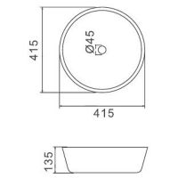 Раковина-чаша Gappo 42 GT105-8 Черная матовая — фото 7, Раковины накладные