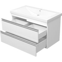 Тумба с раковиной Misty Ингрид 90 УТ000015042 подвесная Белая — фото 4, Мебель для ванной