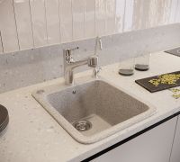 Кухонная мойка Domaci Бьелла DMC-17 арт-GWS-17-310 серая — фото 3, Кухонные мойки