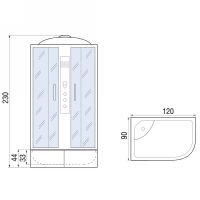 Товар: Душевая кабина River Dunay XL 120x90 TH R 10000006162 с поддоном - фото 19 Душевая кабина River Dunay XL 120x90 TH R 10000006162 с поддоном — фото 19, Душевые кабины
