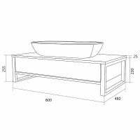 Тумба под раковину 1MarKa Grunge Loft 60П Ц0000001579 подвесная Дуб намибия — фото 9, Тумбы под раковину