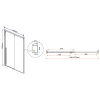 Душевая дверь Vincea Lugano 130 VDS-1L130CLGM-1 профиль Вороненая сталь стекло прозрачное — фото 7, Душевые двери в нишу