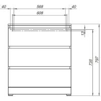 Комод Aquanet Сканди 70 302549 Дуб эдгрейн — фото 8, Комоды и тумбы для ванной комнаты