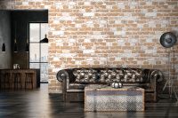 Обои Solo New York SL8632-15 Винил на флизелине (1,06*10) Коричневый/Оранжевый, Кирпич — фото 2, Обои для стен