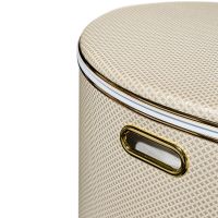 Товар: Корзина для белья Geralis RWG-O Ромб Белая, кант Золото, полукруглая - фото 4 Корзина для белья Geralis RWG-O Ромб Белая, кант Золото, полукруглая — фото 4, Корзины для белья