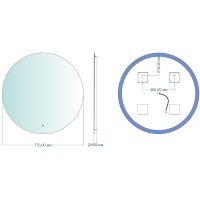 Товар: Зеркало Aquanet Смарт 77 336639 с подсветкой с бесконтактным выключателем - фото 9 Зеркало Aquanet Смарт 77 336639 с подсветкой с бесконтактным выключателем — фото 9, Зеркала в ванную комнату