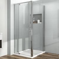 Душевой уголок Vincea Intra 80х90 VSR-1I708090CL профиль Хром стекло прозрачное — фото 1, Прямоугольные душевые уголки