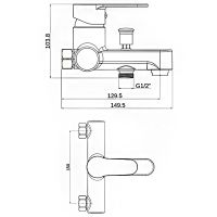 Смеситель для ванны Orange OneLife P07-100cr Хром — фото 6, Смесители