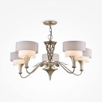 Люстра Maytoni House Lillian H311-05-G Белая Серая Серебро антик — фото 4, Люстры