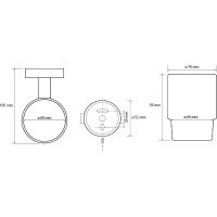 Стакан для зубных щеток Bemeta Neo 104110015 Нержавеющая сталь — фото 3, Мыльницы