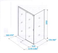 Товар: Душевой уголок Ceruttispa 120x80 Marbella 120B-L 7909 профиль Черный стекло прозрачное - фото 11 Душевой уголок Ceruttispa 120x80 Marbella 120B-L 7909 профиль Черный стекло прозрачное — фото 11, Душевые уголки