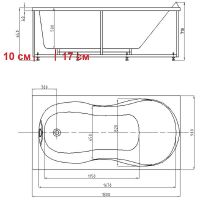 Акриловая ванна Aquatek Мартиника 180х90 MAR180-0000068 без гидромассажа с фронтальной панелью с каркасом (разборный) со слив-переливом (слева) — фото 4, Акриловые ванны