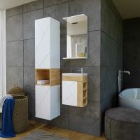 Тумба под раковину Бриклаер Кристалл 40 4627125416057 подвесная Белая — фото 7, Мебель для ванной