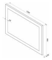 Зеркало Art&Max Soli AM-Sol-1200-800-DS-F-H с подсветкой с сенсорным выключателем — фото 6, Мебель для ванной