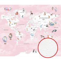 Фреска детская Ortograf Для самых маленьких 33706 Фактура бархат FX Флизелин (3,2*2,7) Розовый, Карты — фото 1, Фрески