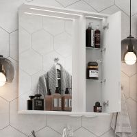 Товар: Зеркало со шкафом Volna Joli 60 R zsJOLI60.R-01 с подсветкой Белое - фото 2 Зеркало со шкафом Volna Joli 60 R zsJOLI60.R-01 с подсветкой Белое — фото 2, Зеркальные шкафы в ванную