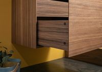 Тумба под раковину Aquanet Нью-Йорк 85 203947 подвесная Орех — фото 5, Тумбы под раковину