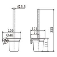 Ершик для унитаза CeramaLux Fleur 78313 Хром — фото 2, Ершики для унитаза