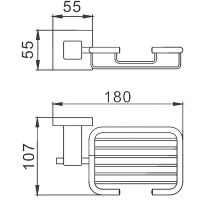 Мыльница Frap F303 F30302-1 Сатин — фото 2, Мыльницы