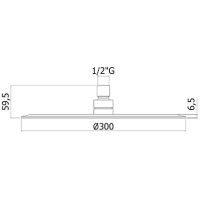 Верхний душ Paffoni Hawai ZSOF094CR Хром — фото 2, Верхние души