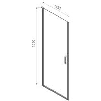 Душевая дверь Vincea Alpha 80 VDP-3AL800CLG профиль Брашированное золото стекло прозрачное — фото 7, Душевые двери в нишу