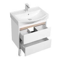 Тумба под раковину Aquaton Нортон 65 1A248801NT010 подвесная Белая глянцевая — фото 7, Мебель для ванной