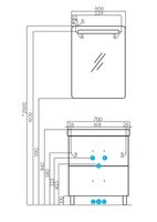 Тумба под раковину Aquaton Америна 67 Н 1A169301AM010 Белая глянцевая — фото 7, Тумбы под раковину