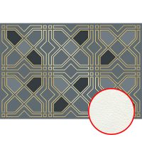 Фреска Ortograf Forma 32632 Фактура флок FLK Флизелин (4*2,7) Серый/Золото, Геометрия/Абстракция — фото 1, Фрески