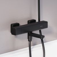 Смеситель для ванны Damixa Gala с термостатом Черный матовый арт-533000300 — фото 3, Смеситель для ванны