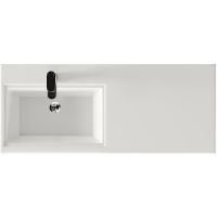 Тумба с раковиной Creto Cafor 120 L 19-W120L Белый глянец — фото 13, Мебель для ванной