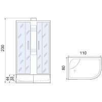 Товар: Душевая кабина Мономах XL Б/К 110x80x44 МЗ R 10000012104 без гидромассажа - фото 14 Душевая кабина Мономах XL Б/К 110x80x44 МЗ R 10000012104 без гидромассажа — фото 14, Душевые кабины