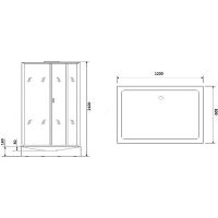 Душевая кабина Niagara Premium 120x80 NG-6912-01QR Black без гидромассажа — фото 3, Душевые кабины