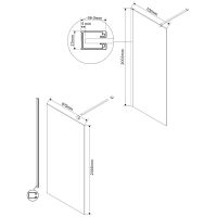 Товар: Душевая перегородка Vincea Walk-In 70 VSW-1H700CLG профиль Золото матовое стекло прозрачное - фото 4 Душевая перегородка Vincea Walk-In 70 VSW-1H700CLG профиль Золото матовое стекло прозрачное — фото 4, Душевые перегородки