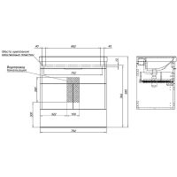 Тумба с раковиной Aquanet Ирис new 80 312430 подвесная Белый глянец — фото 19, Мебель для ванной