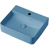 Товар: Раковина Abber Rechteck 50 AC2203MSB Синяя матовая - фото 2 Раковина Abber Rechteck 50 AC2203MSB Синяя матовая — фото 2, Раковины накладные