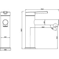 Смеситель для раковины Swedbe Diana 1010 Хром — фото 5, Смесители для раковины