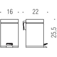 Ведро для мусора Colombo Design Black&White B9210.BM Белый матовый — фото 3, Мусорные ведра
