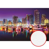 Фреска Ortograf Небоскребы 30427 Фактура бархат FX Флизелин (4*2,7) Фиолетовый/Разноцветный, Город — фото 1, Фрески