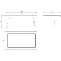 Держатель туалетной бумаги Milacio Ultra MCU.963.MB Черный матовый — фото 4, Держатели туалетной бумаги