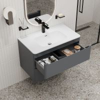 Тумба с раковиной Iddis Edifice 80 EDI80D0i95K подвесная Темно-серая — фото 6, Мебель для ванной