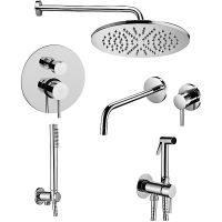 Комплект смесителей Paffoni Light KITZLIG018CR006 Хром — фото 1, Готовые комплекты для ванной комнаты