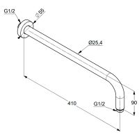 Товар: Кронштейн для верхнего душа Kludi A-Qa 66514N0-00 Золото брашированное - фото 2 Кронштейн для верхнего душа Kludi A-Qa 66514N0-00 Золото брашированное — фото 2, Душевое оборудование. Душевая программа